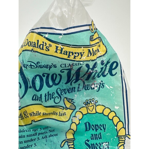 Disney 1992 McDonald’s Happy Meal Toy – Dopey & Sneezy Dwarfs (Sealed) - Picture 6 of 10